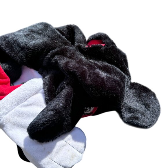 Disney Parks Authentic Original Mickey Mouse Ears Faux Fur Hat Scarf With Mitten - Picture 2 of 8